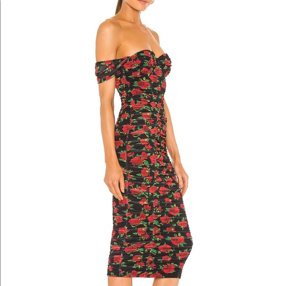 Robin Midi Dress in Black & Red Floral
NBD - Picture 2 of 6